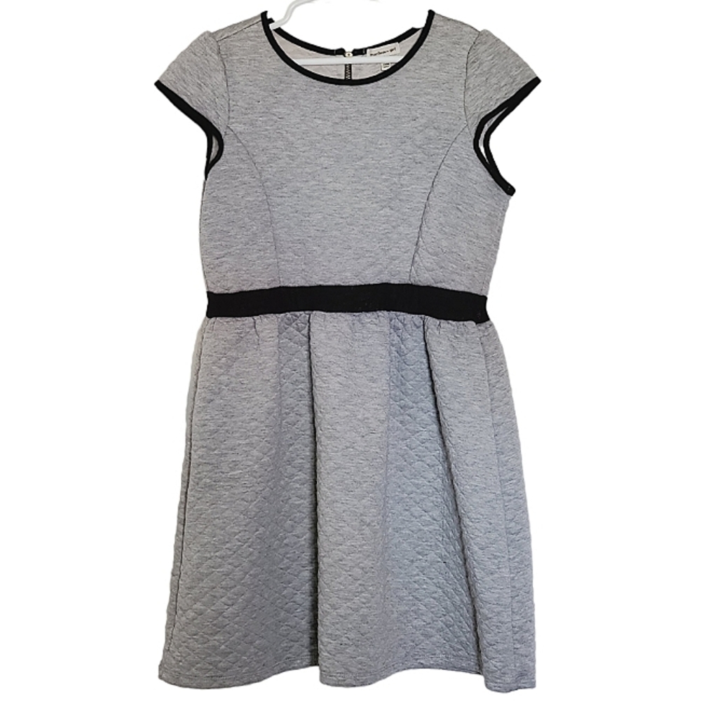 Monteau Girl Quilted Dress Gray Size L (12)